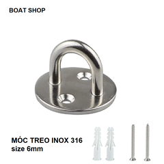 Móc Treo Cố Định Thép Không Gỉ 316, Size 6mm