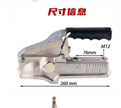 Mỏ Quạ Gắn Trailer tải trọng lớn 2600kg, size 50mm