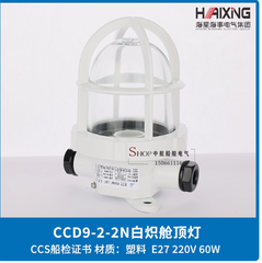 Đèn trần cabin sợi đốt hàng hải Haixing CCD9-2-2 chống nước và đèn sàn kín 220V60W màu xanh lá cây tươi sáng và đỏ Chứng nhận CCS