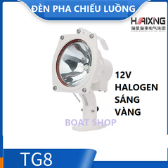Đèn HAIXING Pha Chiếu Luồng TG8, Chính Hãng HAIXING, Điện Áp 12V 200W Bóng Halogen sáng vàng, gắn cố định