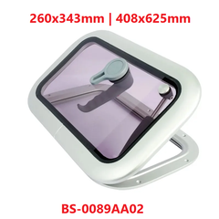 Cửa Nóc Nhôm, KÍNH Acrylic , Kích Thước trong 260x343mm, ngoài 408x625mm, MÃ BS-0089AA02, hàng mới 100%