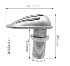 25.4mm Thông Đáy Tàu Con Sò  Lấy Nước Phi 25.4mm ~ 1 inch, Chất Liệu Inox 316