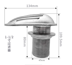 (38.1mm Con Sò Nước) Thông Đáy Tàu Con Sò Phi 38.1mm ~ 1-1/2 inch, Chất Liệu Inox 316, Mã S30645-6, Hàng Mới 100%