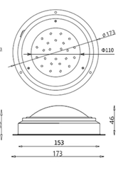 Đèn Cabin Hầm Máy 5 inch, Ánh Sáng Vàng LED, Chất Liệu Thép Không Gỉ, Mã S41188-1W