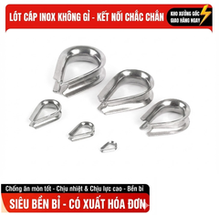 Khuyên Lót Cáp (Thimble), Chất Liệu Inox 316, kích thước tuỳ chọn từ M2-M16