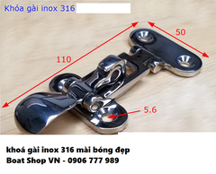 Khóa Móc Gài Nắp Hầm, Hòm Chứa Dụng Cụ Cho Cano, Dài 110mm, Inox 316