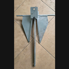 Neo Xếp 10Kg Danforth Thép Mạ Kẽm, Cho Tàu Cano, Nặng 10kg, Tặng Kèm Dây 20 mét, Mã BS30858-10