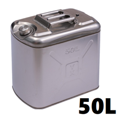 Thùng Xăng Dự Phòng Inox 50L, Chất Liệu Thép Không Gỉ Inox 304, Dung Tích 50L, Kích Thước 475x300x470mm, nặng 5.4Kg, Mã BS-FTB-50