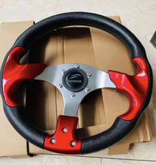 Vô Lăng Cano Bọc PU NAUTFLEX , Đường Kính 350mm, Màu Đỏ