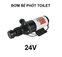 24V Bơm Toilet Macerator Điện 24V Max 6.0A, Lưu Lượng 45LPM, Ống 1 Inch