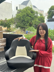 Ghế Tài Công Cano Cao Cấp, Bọc Da Simili đẹp, chống thấm nước, Kích thước 45x55x62cm, nặng 7.5Kg Cho tàu Cano
