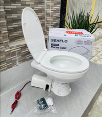 Bồn cầu điện Toilet Điện dùng cho tàu Cano, Bệ Lớn, Chất Liệu Sứ