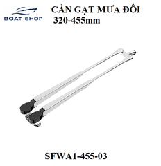 Cần gạt mưa đôi, chất liệu thép không gỉ 316, chiều dài 320-455mm, mã: SFWA1-455-03,, hàng mới 100%