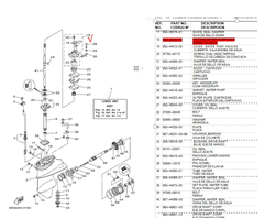 Chụp bơm nước canô YA 15Hp, 682-44300-40-00 (  2 Thì 15HP 9.9HP F9.9 FT9.9 T9.9 682-443001)