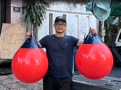 Đệm Chống Va Giọt Nước A4 ( Phao Đánh Dấu Neo ) Siêu Bền Kích Thước 65x50cm, Mã BS-A4-CHN, NSX Boat Shop Marine, Hàng Mới 100%