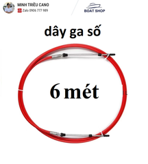 Dây Ga Số dài 6 Mét (6M), Dây Đỏ CHINA cao Cấp cho tàu cano , tàu thuyền, CBL6M