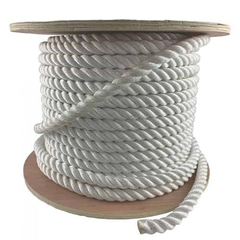 Dây thừng nylon xoắn 3 sợi màu trắng, kích thước 22mm*100m 22mm*100m white nylon 3-strand twisted rope