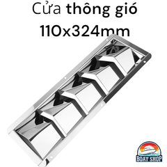 Cửa Louver Thông Gió Chữ Nhật Inox 316, Chiều Dài 324x110mm, Mã S30915-3