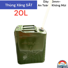 Thùng Xăng Dự Phòng Đựng Dầu Bằng Sắt 20L , Kích Thước 46x35x16, Thùng Sắt