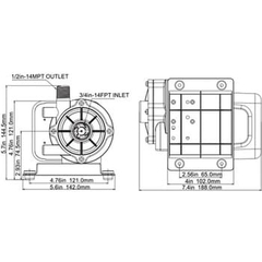 Bơm Nước Máy Lạnh 230V, Lưu Lượng 8.5GPM, Mã SFCPA2-G500-01