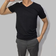 Áo thun nam cổ tim Facio Shop form Slim Fit thun poly V02