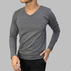 Áo thun nam Facio Shop cổ tim tay dài thun poly W02