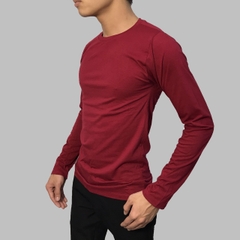Áo thun nam Facio Shop cổ tròn tay dài thun poly W01