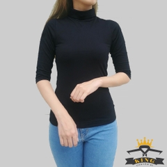 Áo thun nữ Facio shop cổ lọ tay lửng form ôm T17