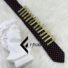 Kẹp cà vạt vàng lớn [ AV01 ]