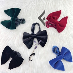 Nơ bướm nam vải nhung trơn thắt sẵn X002