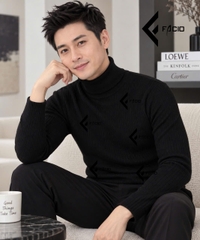 Áo len cổ lọ Facio Shop unisex gân cao cấp T012
