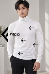 Áo thun nam Facio Shop cổ lọ tay dài thun poly co giãn T13