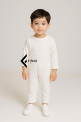 Bộ quần áo em bé dài tay Facio Shop len poly ấm U003 Q003