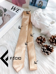 Cà vạt nam trơn tự thắt Facio Shop phi bóng nhỏ C01