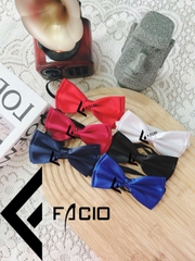 Nơ đeo cổ nam Facio Shop phi bóng thắt sẵn X05