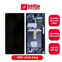 Màn Hình Samsung S22U / S22 Ultra / G908 + Khung Tím (Zin Bóc Máy)