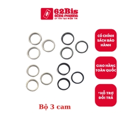 Viền Nhôm / viền Kính Camera Iphone 15 Promax / IP 15PM - Bộ 3 cái