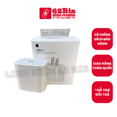 Cóc Sạc Iphone 20W Zin Hãng loại 2 Fullbox hộp 3in1