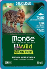 Pate Monge BWild gói 85g nhiều vị cho mèo