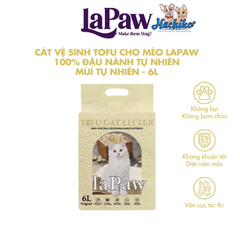 Cát vệ sinh tofu cho mèo laPaw 100% đậu nành tự nhiên 6l