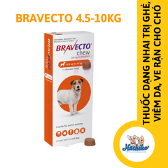 Thuốc Bravecto trị ghẻ, viêm da, ve rận