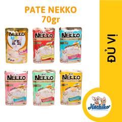 Pate Nekko cho mèo dạng sốt và thạch đủ vị gói 70g