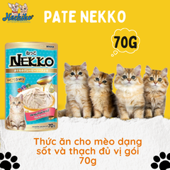 Pate Nekko cho mèo dạng sốt và thạch đủ vị gói 70g