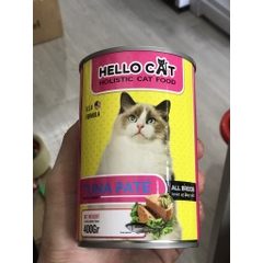 Pate cho Mèo HelloCat lon 400gr  Vị Gà & Cá Ngừ