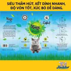 Cát vệ sinh cho mèo Happy Cat 9 lít - 5.6kg