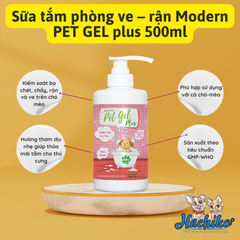 Sữa tắm phòng ve rận Modern PET GEL plus 500ml