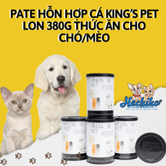 Pate Hỗn hợp Cá King’s Pet lon 380g thức ăn cho Chó/Mèo