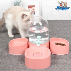 Chén ăn và máy uống nước 2 trong 1 tự động dành cho Chó/Mèo Pake Way