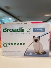 Broadline phòng trị nội ngoại ký sinh trùng < 2,5kg/1 ống