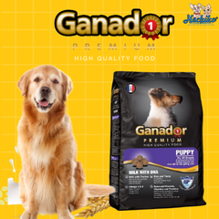 Thức ăn cho chó Ganador Puppy vị sữa và DHA 400gr/3kg/20kg